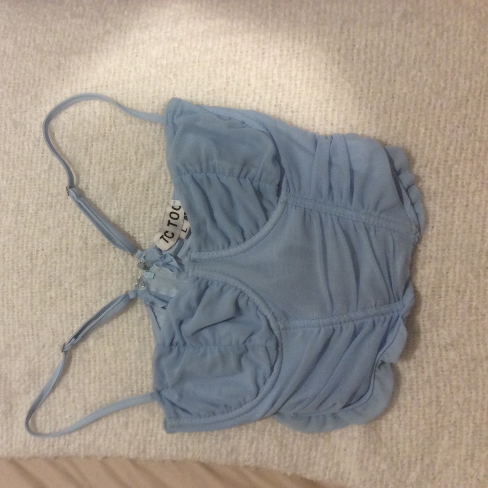 Blue corset top